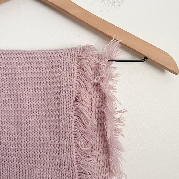 Rebecca Minkoff Knitted Fringe Scarf Purple - Picture 4 of 6